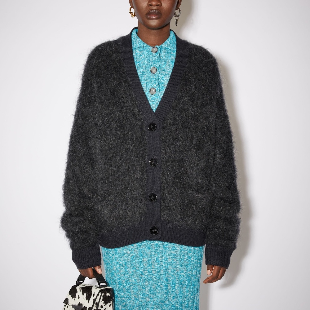 Acne Studios Mohair Green and Black Cardigan